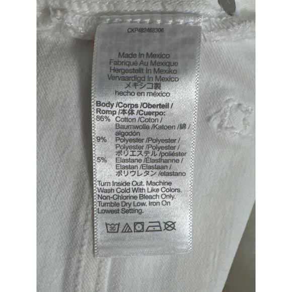 NWT Madewell Mid-Rise Kick Out Crop Jeans in Pure White Size 25 - Picture 8 of 15